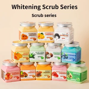 Body Scrub Exfoliating Anti Chicken Skin Deep Cleansing Sun Repair Soft Skin Coffee Coconut Oil & Orange 350g