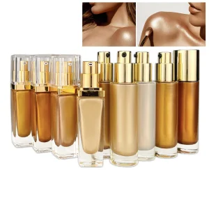 Body Shimmer Oil Cosmetics Cream Bronzer Glitter Makeup Private Label Summer Shimmer Liquid Highlighter