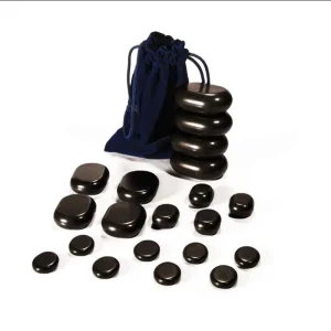 Body Therapy Spa Black Basalt Rock Hot Stone Massage Set Kit for Sale