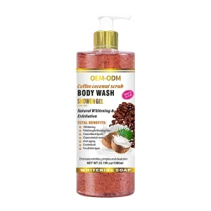 Body Wash Coffee Coconut Scrub Lightening Shower Gel Fruit Extracts Milk Aroma Nourishing Moisturizing Deep Cleaning