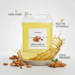 Bulk 100% Pure Sweet Almond Oil Cold Pressed for Hair Growth Skin Care Massage Oil Private Label Organic Carrier Oil 1 Gallon