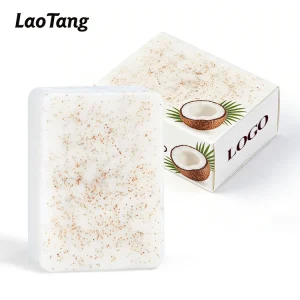 Bulk Handmade Natural Organic Coconut Soap Rose Whitening Scrub Turmeric Soap Bars for Face Cleansing