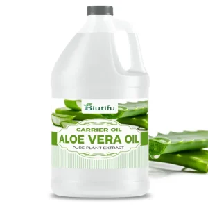 Bulk Organic Carrier Oil Cold Pressed Pure Aloe Vera Oil Natural Liquid for Hair Body Massage & Daily Skin Care