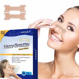 CE Nasal Breathing Strips Black Non woven Fabric Works Instantly Nasal Congestion Relief Stops Snoring Cold Allergy 60x22mm