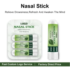 CM Custom Flavored Nasal Inhaler Mint & Botanical Extracts Quick Stress Relief & Energy Boost Designed for Busy Lifestyles