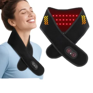 CYANMED Red Light Heating Vibration Therapy Massage Belt 45 65 Temperature Control Free Size for Neck Shoulder Health Care