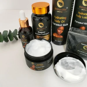 Caramel Exfoliate Skin Set Face Moisturizer Hydrating Exfoliating Body Caramel Diamond Skin Lightening Lotion for Black
