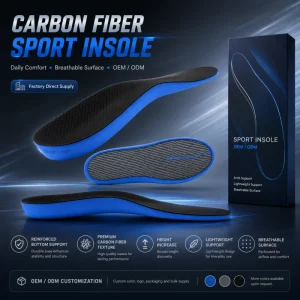 Carbon Fibre Insole Orthotic Carbon Fiber Shoe Pads for Plantar Fasciitis Support High Arch Athletic Insoles