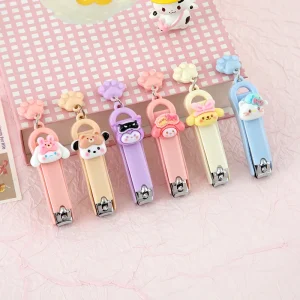 Cartoon Shaped Portable Nail Clippers Promotional Emery Boards Cute Dog Design Manicure Tools for Kids Students Home Use Big Ear
