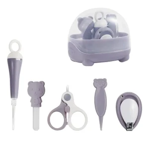Child Safety Health Baby Care Kit 5pcs Grooming Tool Set Include Scissors Nasal Aspirator Manicure With Gift Box