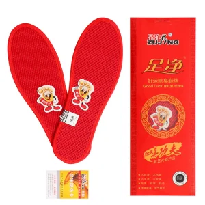 Chinese Medicine Orthotic Sports Insoles Foot Odor Removing Sweat Absorbing Breathable Mesh Fabric Arch Support Cushioning