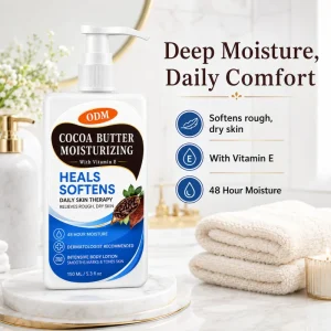 Cocoa Butter Body Lotion Deep Hydrating Cream for Dry Skin Moisturizing Smoothing Whitening Lotion