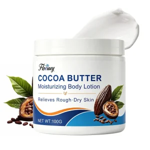 Cocoa Butter & Vitamin E Body Lotion Rich Mild Texture Softens Rough Dry Skin OEM ODM Cosmetic Bulk Supply