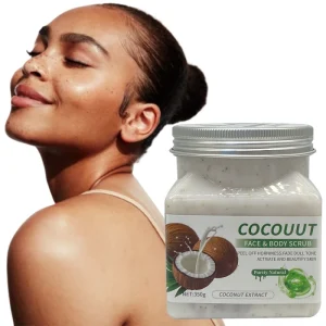 Coconut Face & Body Scrub Collagen Moisturizing Oil Control Exfoliating Softens Dead Cells Away All Skin Types Home Use