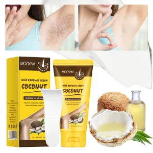 Coconut Hair Removal Cream Leg Arm Armpit Reduces the Likelihood of Ingrown Hair Hair Growth Inhibitor Depilatory Cream