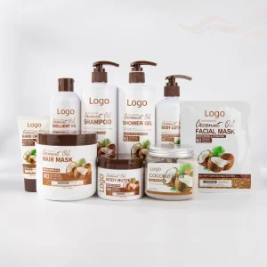 Coconut Skincare Moisturizing Facial Mask Shower Gel Shampoo Massage Oil Nourishing Benefits Body Lotion& Scrub Coconut Bath Set