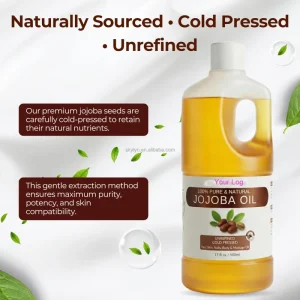 Cold Pressed Unrefined Hexane Free Carrier Oil for Hair Face Body & Nails Vegan Non GMO Moisturizer & Massage Oil