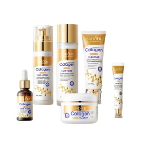 Collagen Herbal Anti Aging Skin Care Set with Body Lotion and Shampoo