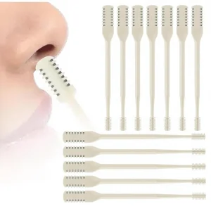 Colorful Spiral 2 in 1 Nasal Cutter Double Sided Nose Knife 360 Nostril Hair Remover Tool Soft Trimmer Portable Cleaning Brush
