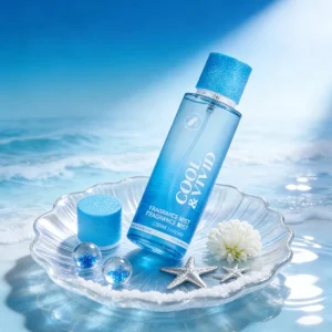Cool Vivid Body Mist 250ML Long Lasting Fresh Ocean Scent with Sparkling Blue Cap for Daily Summer Wear