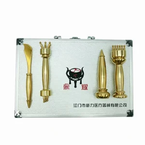 Copper Guasha Scraping Massage Tool OEM ODM Guasha Plate Taiji Massage Set Body Stress Relief Muscle Therapy CE Certified