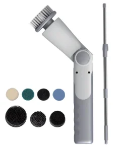 Cordless IPX6 Electric Spin Scrubber Rechargeable Extendable Handle Bathroom Electric Cleaning Brush for Tile Grout Floor Tub
