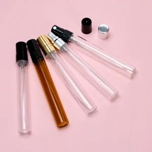 Cosmetics Containers 2ml 3ml 5ml 10ml Portable Shape Tube Glass Vial Perfume Spray Bottle With Mist Spray