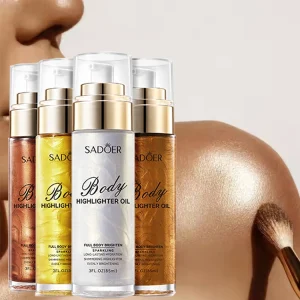 Cosmetics Factory Body Shimmer Oil Glitter Brighten Waterproof Liquid Highlighter Face and Body Makeup Glitter Oil