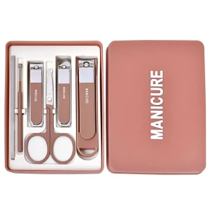 Cross Border Six Piece Anti Splash Large Opening Nail Clippers Set Full Set One Piece Manicure Kit Nail Clipper