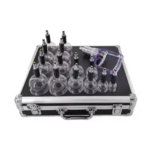 Cupping Cups Original Factory 14pcs Hijama Ventosa Cupe Glass Cupping Cups Set Kit Suction Cups Massage Therapy Set