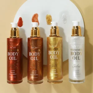 Curelty Free Body Shimmer Oil Liquid Moisturizing Glow Highlighter Illuminator Easily Absorb Body Shine Glitter