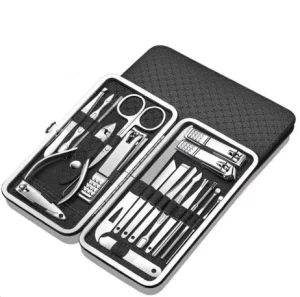 Custom 19-Piece Stainless Steel Nail Clipper Set Nail Manicure Exfoliating Tools to Remove Dead Skin