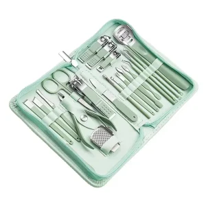 Custom 7/10/12/16/22/35 in 1 Personal Manicure Pedicure Care Tool Gift Set Stainless Steel Nail Clipper Salon Kit
