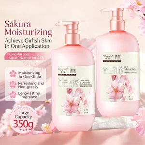 Custom Anti Dry Whitening Vegan Body Cream Women Sakura Soothing Hydrating Smoothing Moisturizing Body Lotion