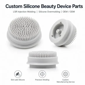 Custom Beauty Device Silicone Brush Head LSR Injection Molding Soft Touch for Facial Cleansing OEM ODM