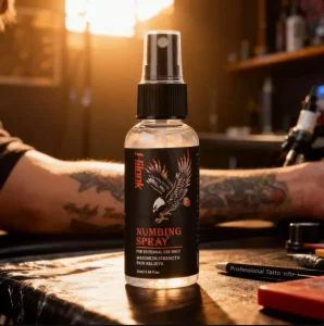 Custom Formula Anti Inflammatory Soothing Organic Ingredients Cooling Fast Acting Numbing Spray for Tattoo Aftercare