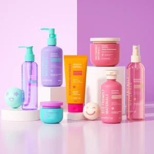 Custom Hair Care Packaging Set 200ml 300ml 400ml 500ml Empty Pump PET Plastic Shampoo Body Wash Lotion Bottle with Pump