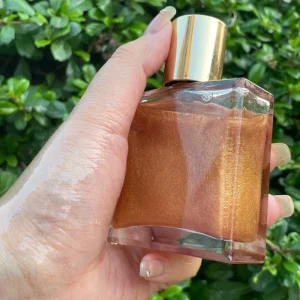 Custom Highlighter Makeup Bronzer Skin Glow Body Glitter Liquid Body Shimmer Oil