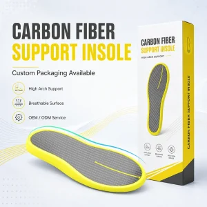 Custom Insoles Logo Cushioning Suitable Arch Support Carbon Fiber Orthotic Insole OEM Shoe Insoles for Flat Feet Sports