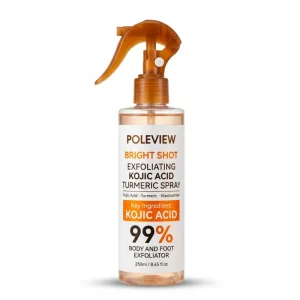Custom Korean Body Glow Turmeric Kojic Acid Body Peel Spray with AHA PHA Body Exfoliator 200ml