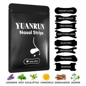 Custom Lavender Scent Nasal Strips for Snoring Relief Mint Eucalyptus Chamomile Physical Anti Snore Sleep Aid Patches