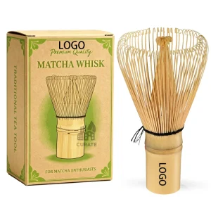 Custom Logo 100 Prongs Bamboo Matcha Whisk Traditional Japanese Chasen for Authentic Matcha Tea Making and Daily Use