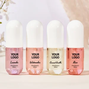 Custom Logo 50ml Alcohol Free Coconut Rose Body Spray Long Lasting Fragrance Fresh and Spicy Eau De Toilette Perfume