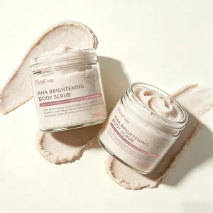 Custom Logo Body Scrub Kojic Acid Vitamin C AHA BHA Brightening Armpit Inner Thighs Intimate Bikini Area Exfoliating Body Scrub