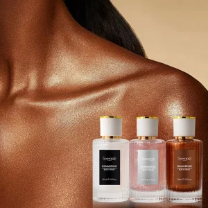 Custom Logo Body Shimmer Oil Mist Waterproof and Highlighting Liquid Glitter for Face and Body