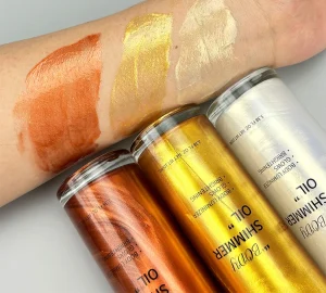Custom Logo Body Shimmer Oil with Glitter Spray in Four Colors