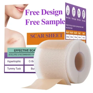 Custom Logo Eco Friendly Silicone Healthy Scar Removal Strips Body Patches Surgical Scars Keloids C Section Tummy Tuck Keloid