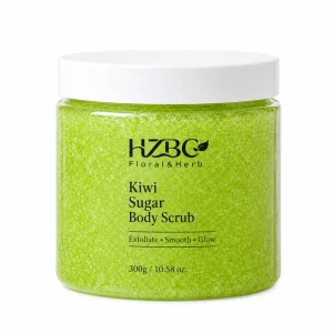 Custom Logo Kiwi Sugar Scrub Gentle Body Exfoliator Remove Dead Skin & KP Non-Stingy Vegan Friendly