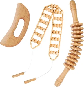 Custom Logo Massager Therapy Wood Set Wood Therapy Wooden Body Massage Kit Tools