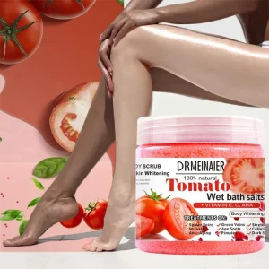 Custom Logo Natural Exfoliating Whitening Sugar Scrub Organic Tomato Fruit Face and Body Scrub Bath Salt Skin Care